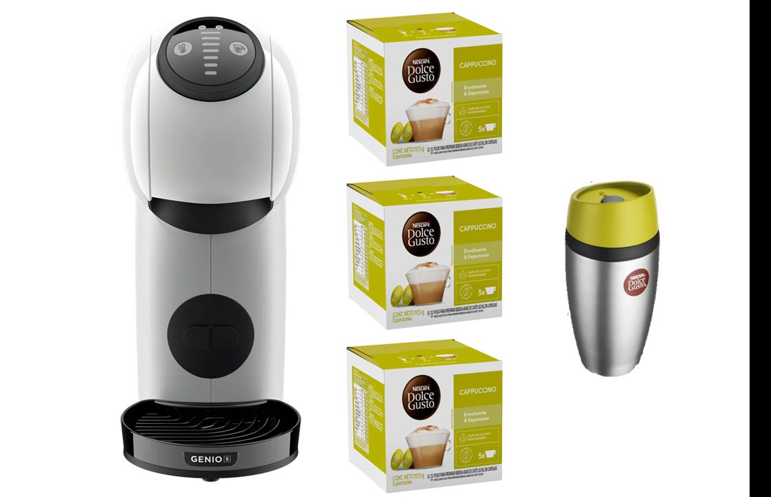 Pack Cafetera Genio S + Pack 3 Cappuccino + Mug Verde