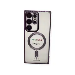 GENERICO - Funda Elegante Transparente Genérica Samsung S23 Ultra Violeta