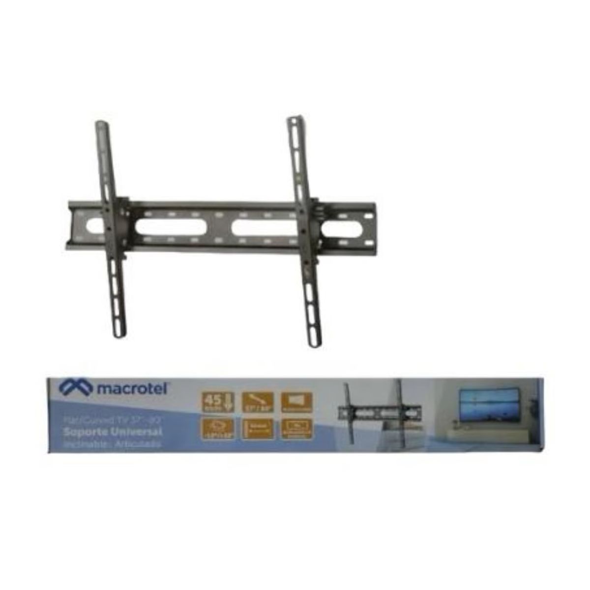 MACROTEL - Soporte Universal Inclinable para Tv 37 a 80 Pulgadas