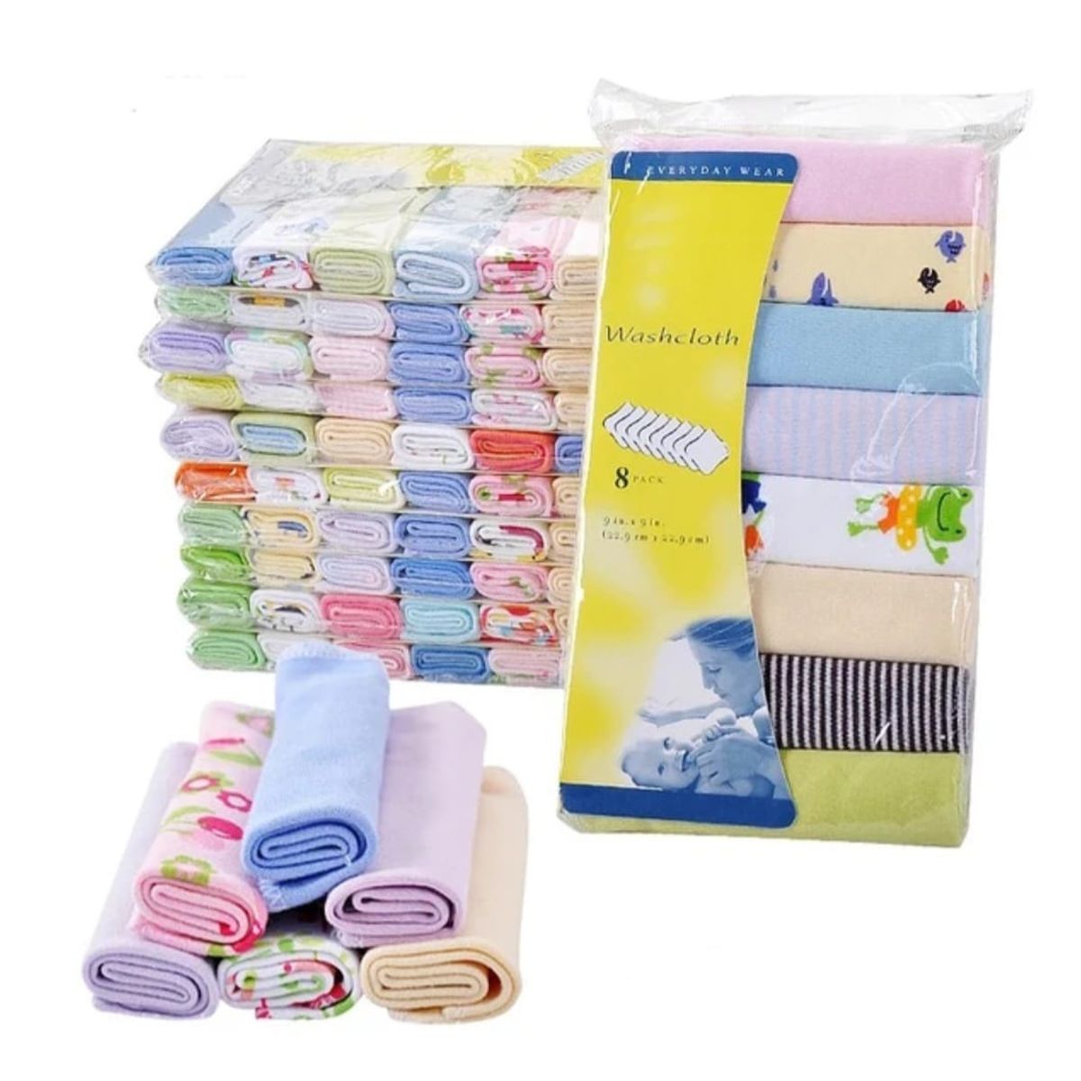 GENERICO - Pack 8 Tutos-pañitos para bebés NIÑA