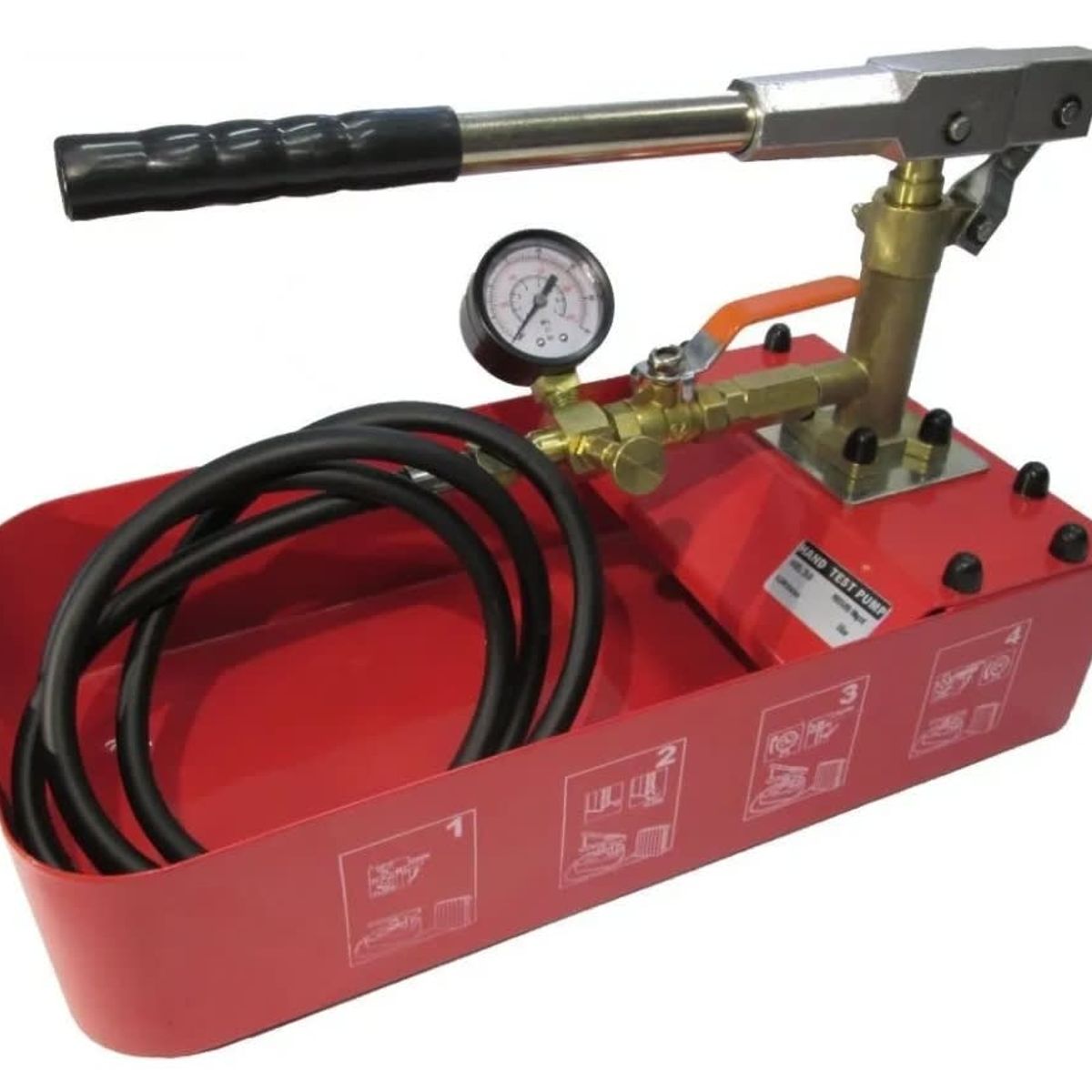 GENERICO - Bomba Manual Prueba De Presion Hidraulica 0-50bar 16 Ml/min (ZD-50)