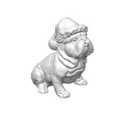 GENERICO - Figura - Bulldog Británico Navideño