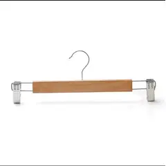GENERICO - Pack 5 Colgadores Madera Con Pinza y Gancho Giratorio