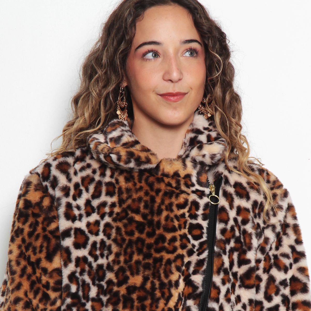 WADOS - CHAQUETA PIEL ECOLOGICA ESTAMPADA MANGA LARGA CON CIERRE