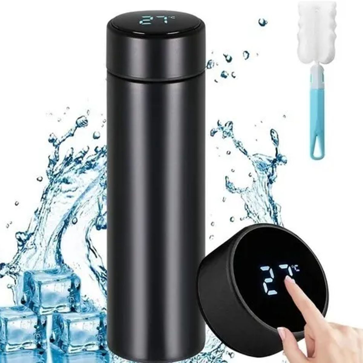 GENERICO - Termo inteligente de acero inoxidable con pantalla LED de temperatura