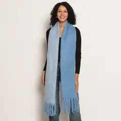 WADOS - BUFANDA BICOLOR CON FLECOS