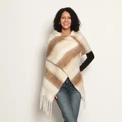 WADOS - BUFANDA LISTADA CON FLECOS