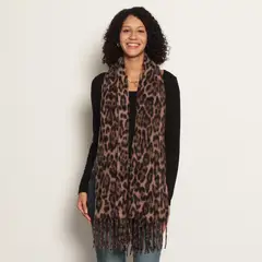WADOS - BUFANDA ANIMAL PRINT CON FLECOS
