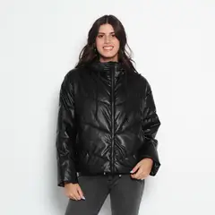 WADOS - PARKA MANGA LARGA PUFFER PU CON CAPUCHA