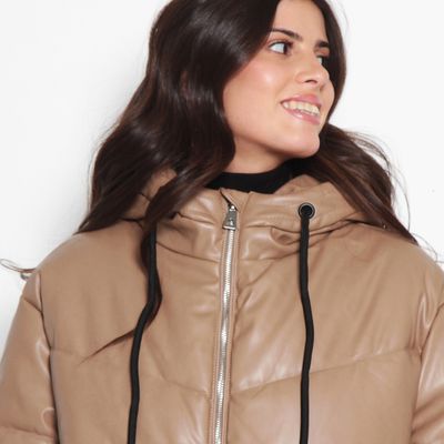 Imagen 2 del producto PARKA MANGA LARGA PUFFER PU CON CAPUCHA