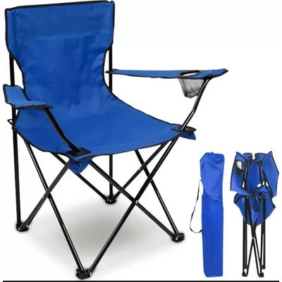 Imagen 2 del producto Silla plegable de camping azul diseñada para actividades al aire libre