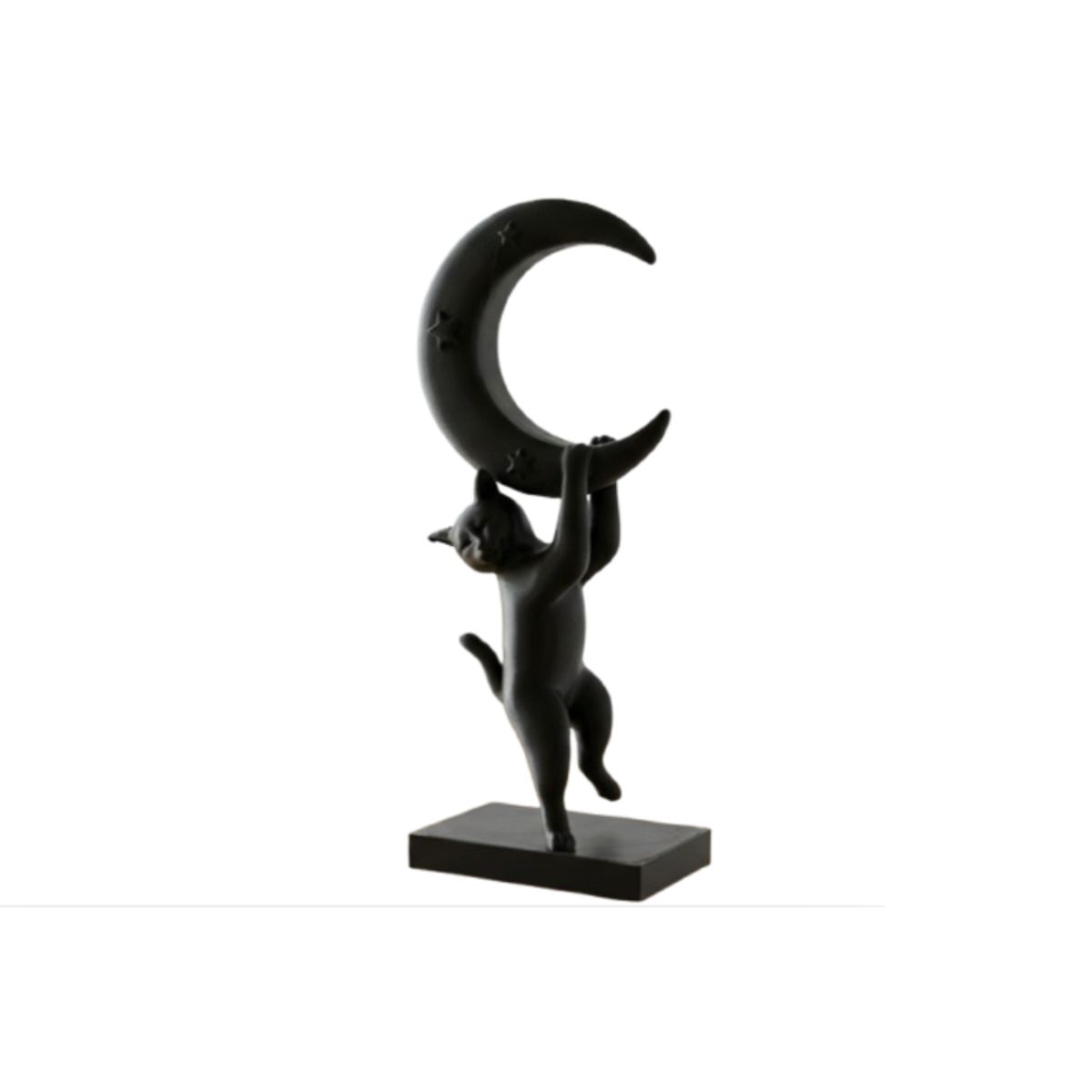 GENERICO - Escultura- Gato Juguetón en la Luna
