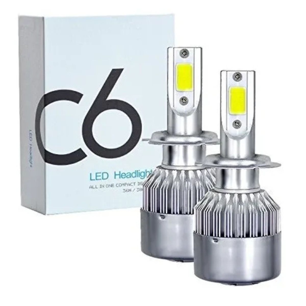 GENERICO - Kit Bombillos LED C6 Para Carro 7600 LM