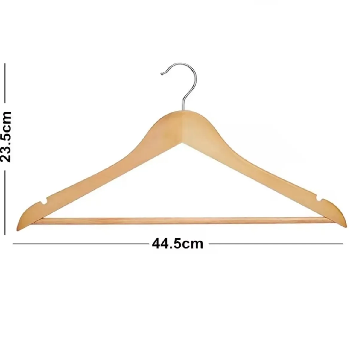 GENERICO - Pack 6 Colgadores de Ropa de Madera con Gancho Giratorio