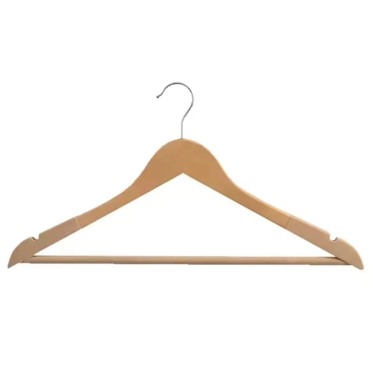 GENERICO - Pack 6 Colgadores de Ropa de Madera con Gancho Giratorio