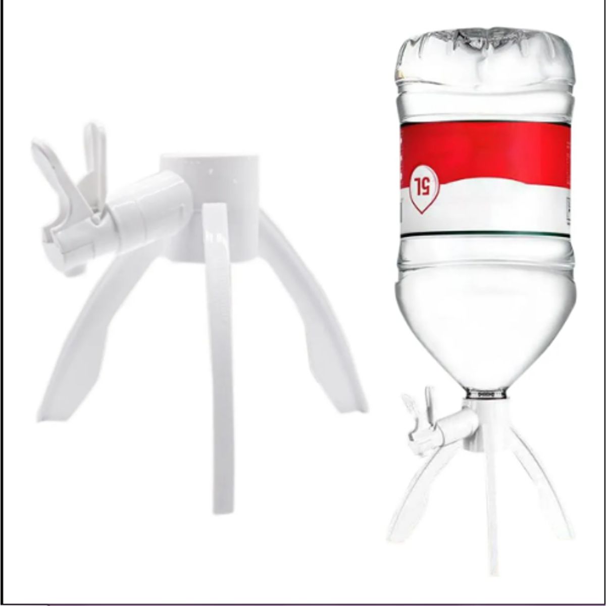 GENERICO - Dispensador De Agua Invertido Soporte Botella 5 Litros Blanco