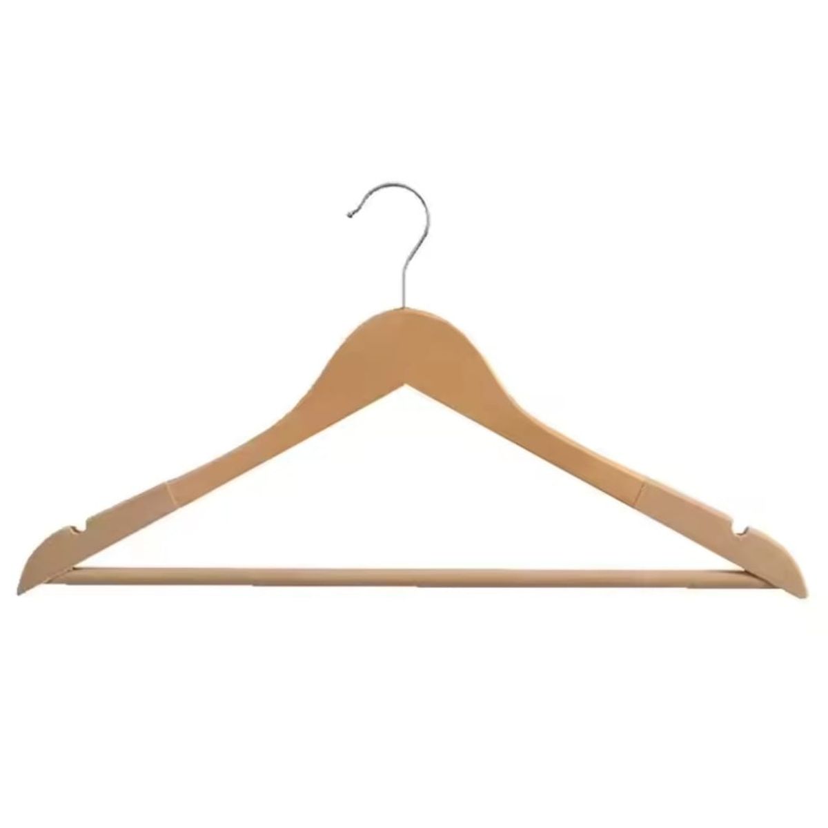 GENERICO - Pack 9 Colgadores de Ropa de Madera con Gancho Giratorio