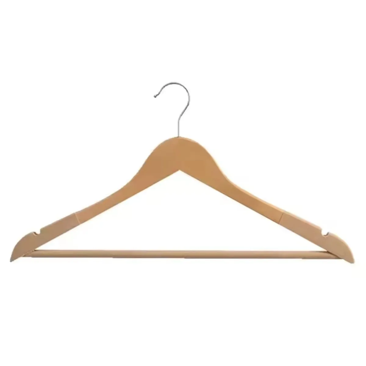 GENERICO - Pack 9 Colgadores de Ropa de Madera con Gancho Giratorio