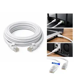 GENERICO - Cable de Red 10 Metros Ethernet Cat 6 Rj45 Lan Blanco