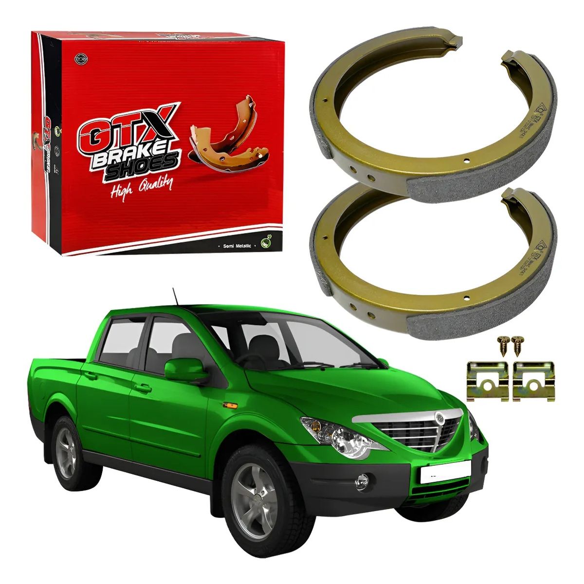 GENERICO - Kit Balatas Freno de Mano Ssangyong Actyon korando musso rexton 1996+ GTX