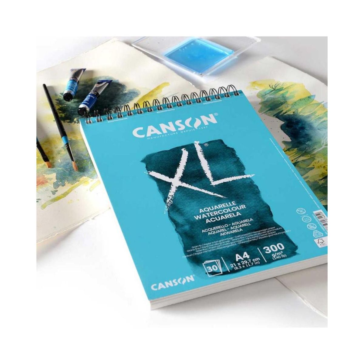 CANSON - Croquera Xl Acuarela A4, 30 Hojas, 300 Gr. Canson