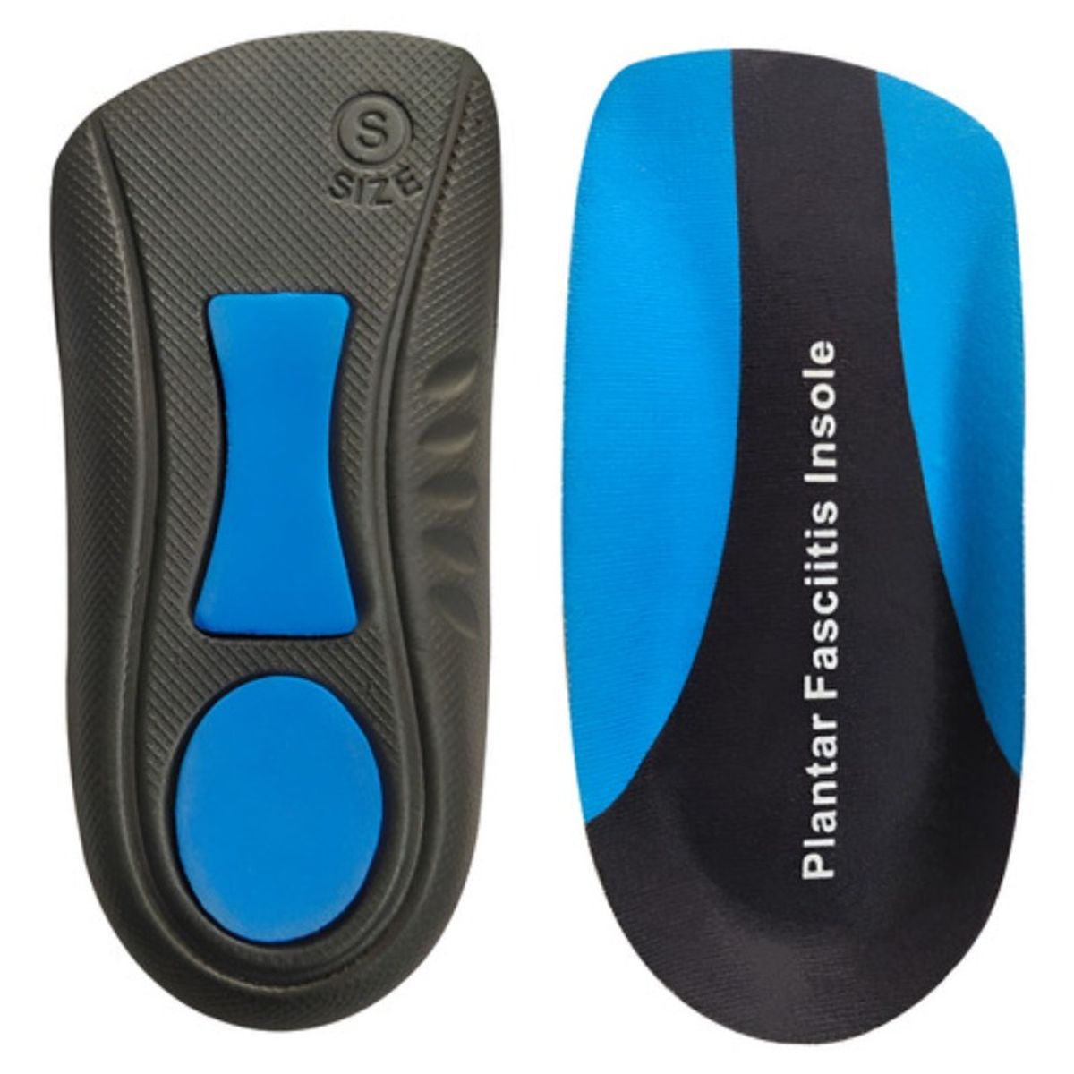 GENERICO - Par Talonera Fascitis Plantar Deporte Casual 2.3cm Altura Azul L