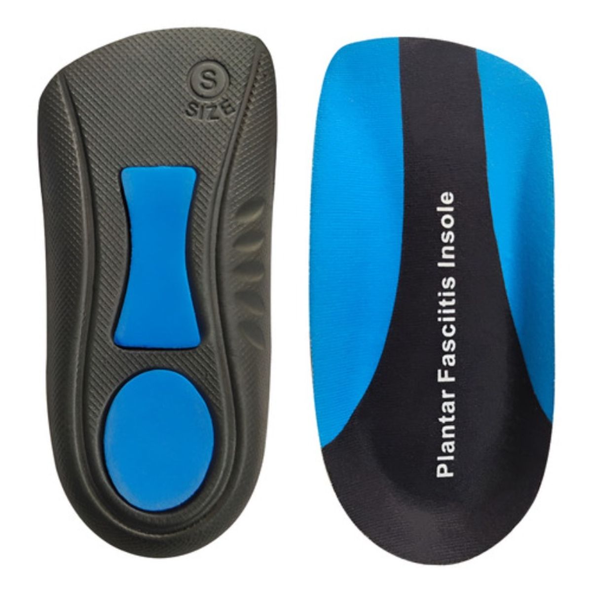 GENERICO - Par Talonera Fascitis Plantar Deporte Casual 2.3cm Altura Azul L