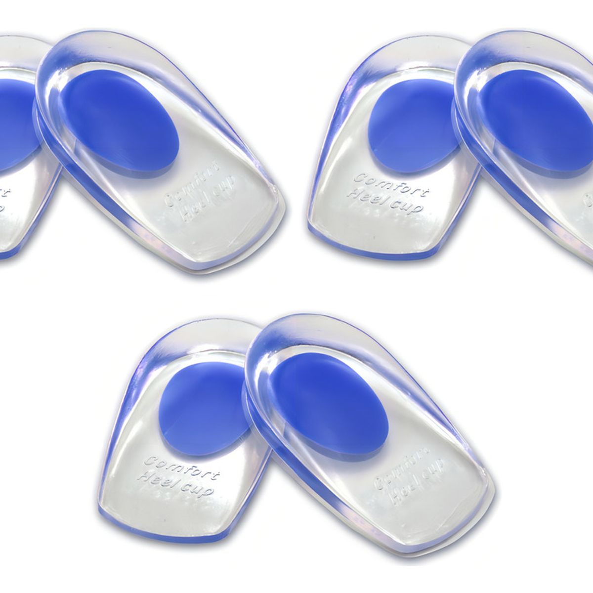 GENERICO - 3 Par Taloneras De Silicona Espolón Taloneras Ortopédicas Rojoazul M