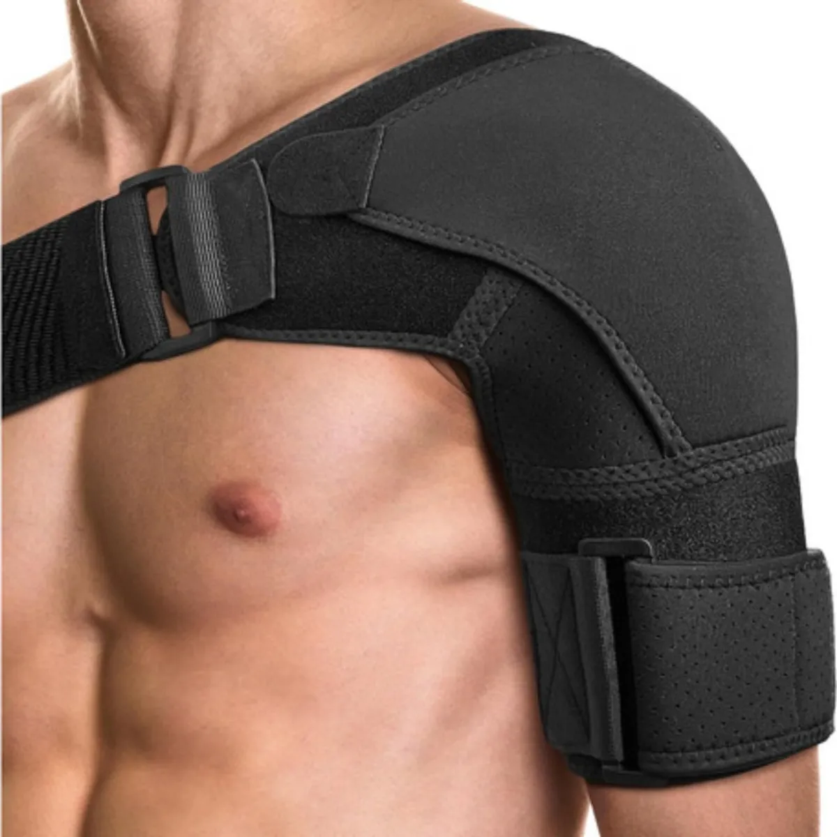 GENERICO - Soporte Hombro Adulto Calidad Manguito Rotador Compresa Negro Unisex