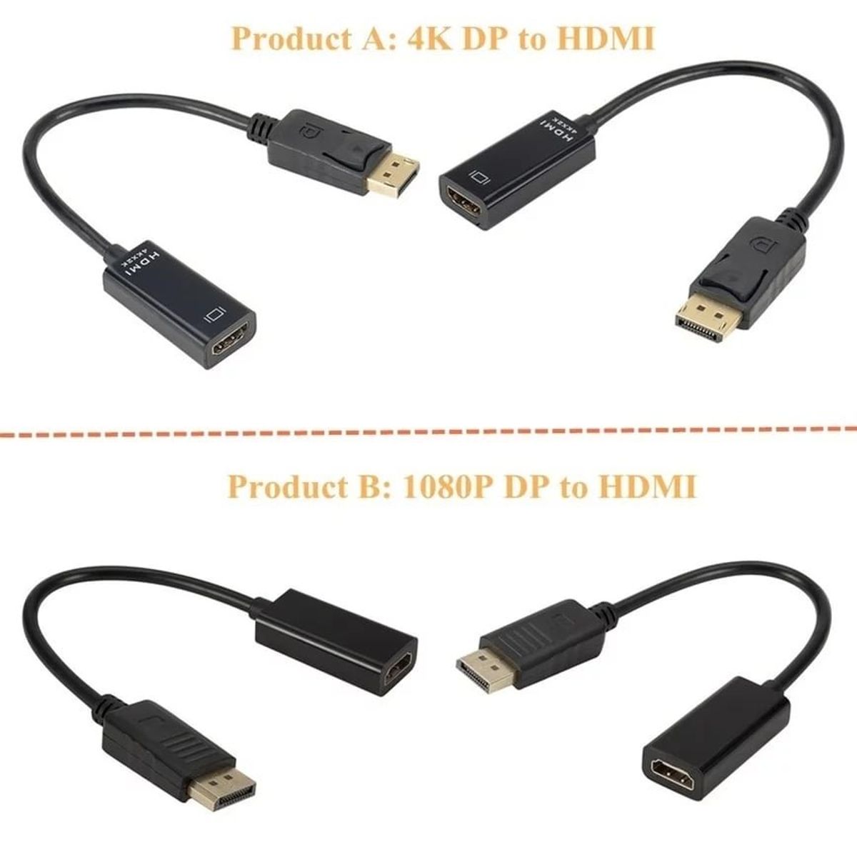 Adaptador DisplayPort DP a HDMI 4K x 2K, marca GENERICO - Foto Principal