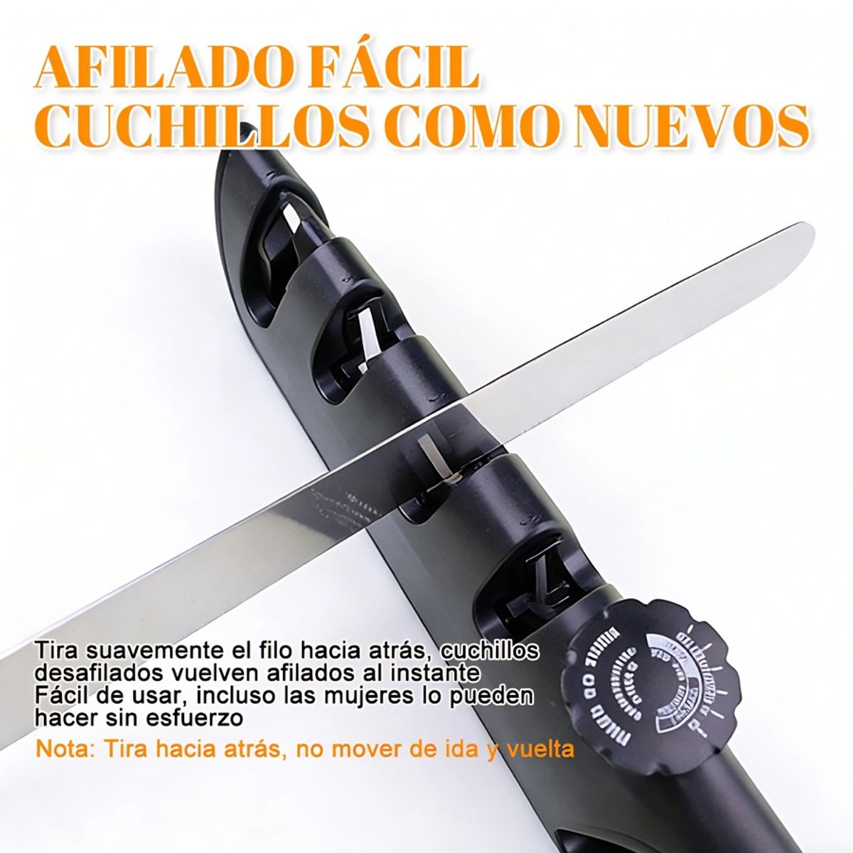 GENERICO - Afilador De Cuchillos Multifuncional Ajustable 4 En 1