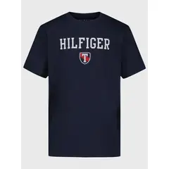 TOMMY HILFIGER - Polera De Niño Con Logo Gráfico Azul