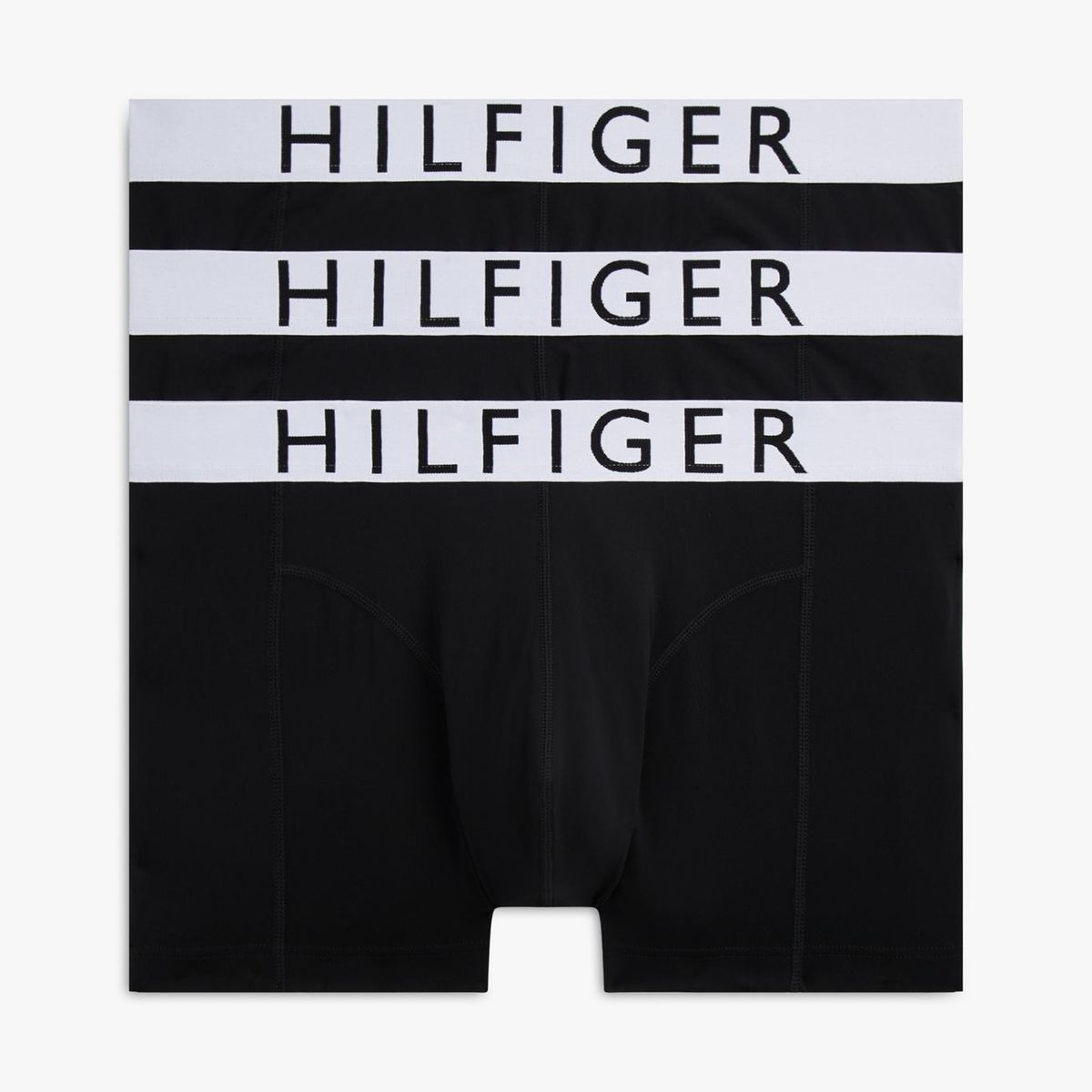 TOMMY HILFIGER - Pack De 3 Calzoncillos Trunk De Microfibra Negro Tommy Hilfiger