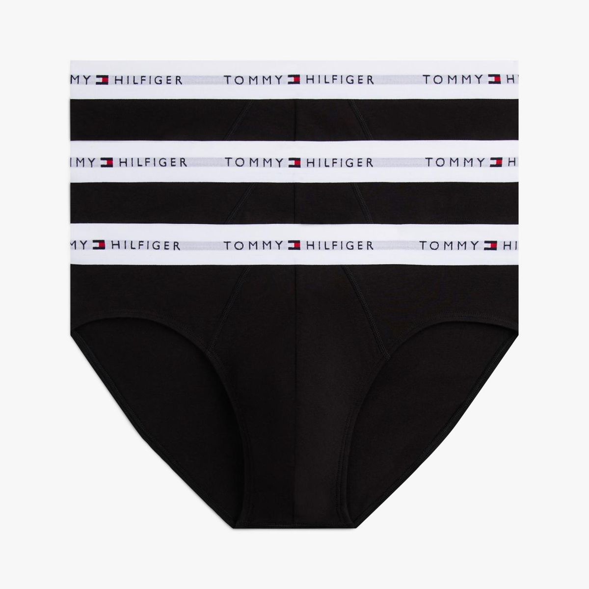 TOMMY HILFIGER - Pack De 3 Calzoncillos Slip Signature Negro Tommy Hilfiger