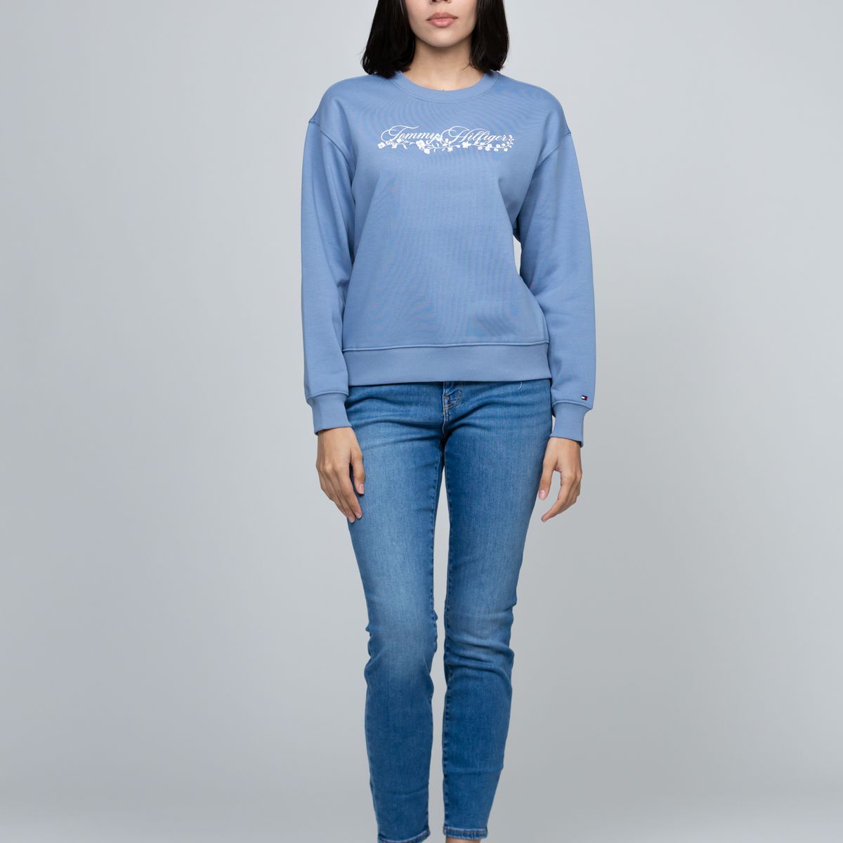 TOMMY HILFIGER - Polerón Con Logo Gráfico Azul Tommy Hilfiger