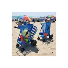 GENERICO - Carro Plegable Multifuncional Con Ruedas Reforzadas Grandes Azul