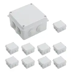 GENERICO - 10 Cajas Estancas Ip55 Para Conexiones De Cctv En Exterior Blanco