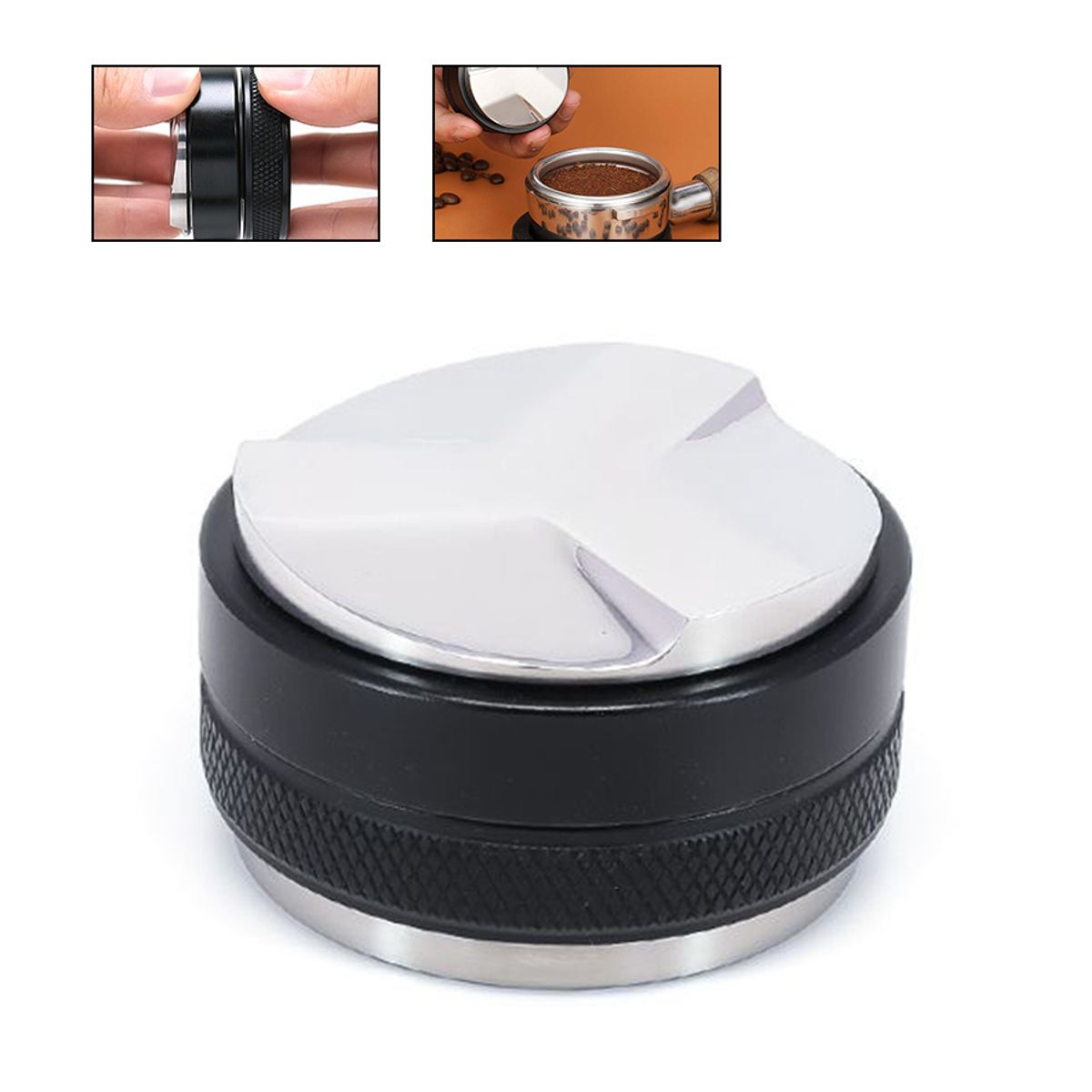 GENERICO - Herramienta Para Distribuir Café Negro Espresso Tamper 51mm