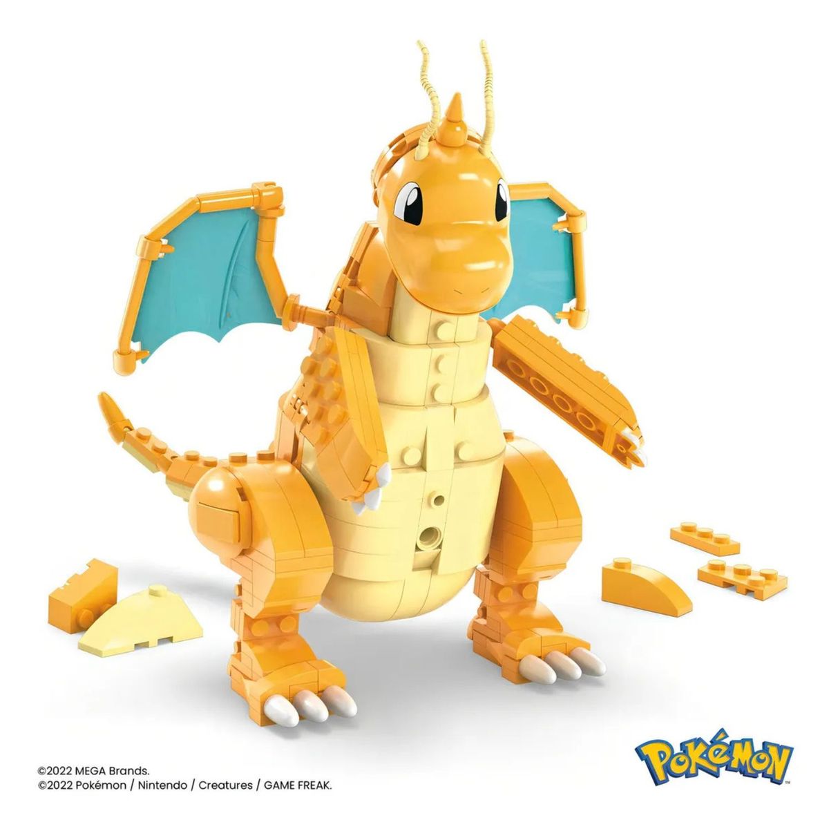 MEGA CONSTRUX - Set de Construcción MEGA Pokémon Dragonite con Movimiento 388 Piezas - Aleteo de Alas Mecánico Coleccionable