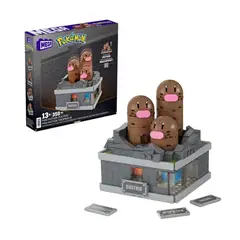 MEGA CONSTRUX - Set de Construcción MEGA Pokémon Dugtrio Mini Motion 350 Piezas - Movimiento Pop-Up Oculto Coleccionable