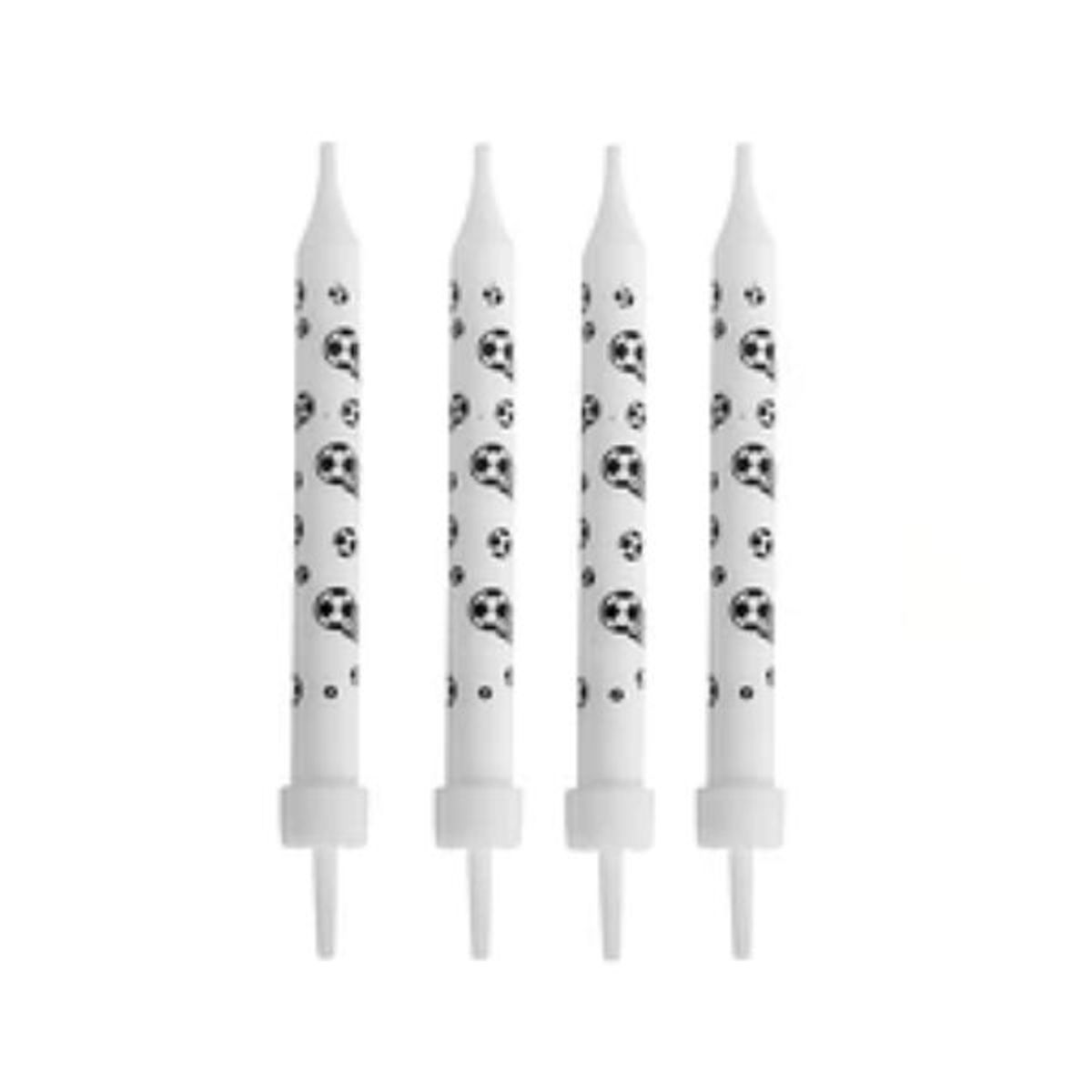 GENERICO - Velas largas balon de futbol 8pcs 9cm