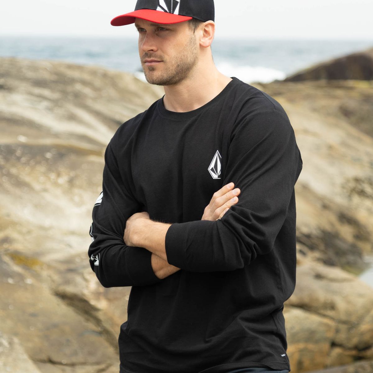 VOLCOM - Polera ML Sotne Negro Hombre Volcom