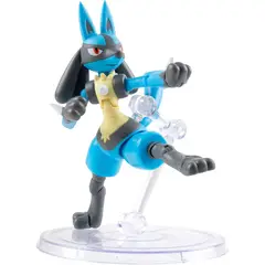 JAZWARES - Figura Pokémon Lucario Articulada 15 cm Select Series - 15+ Puntos de Articulación con Base