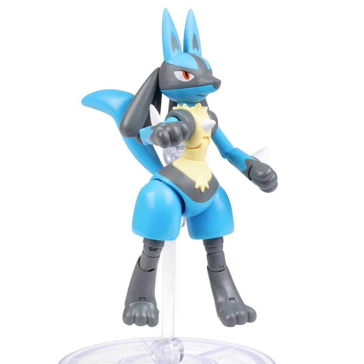 JAZWARES - Figura Pokémon Lucario Articulada 15 cm Select Series Jazwares - 15+ Puntos de Articulación con Base