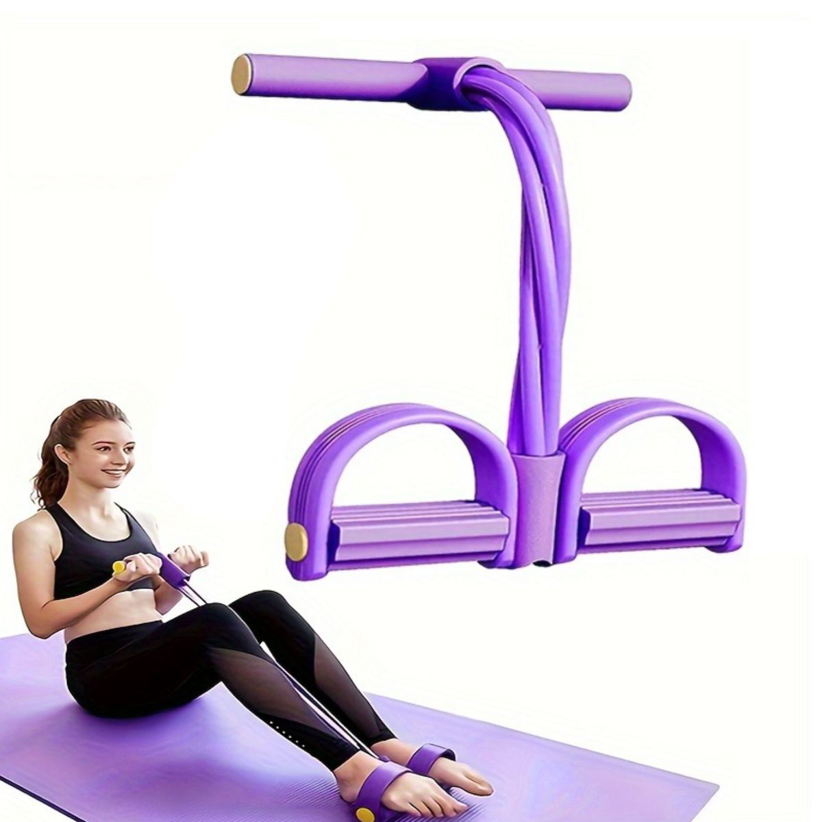 KINDA NICE - Banda Yoga Elastica Estiramiento Tubo Elastico Flex Fitness Violeta