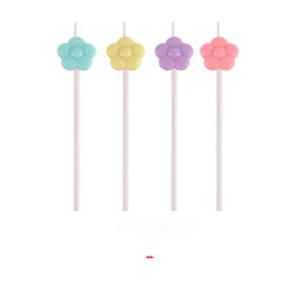 GENERICO - Velas de colores de flores 4pcs 2x15cm