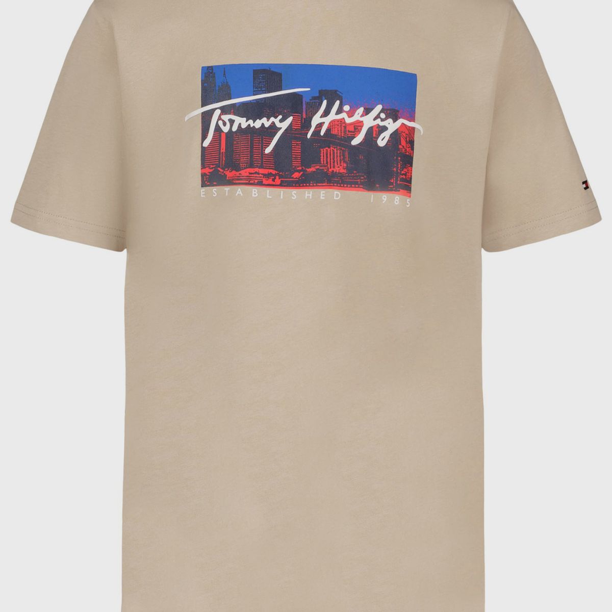 TOMMY HILFIGER - Polera skyline con logo Café Tommy Hilfiger