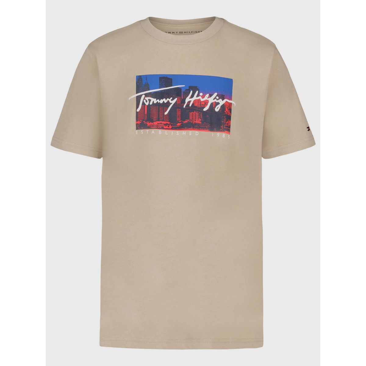 TOMMY HILFIGER - Polera skyline con logo Café Tommy Hilfiger
