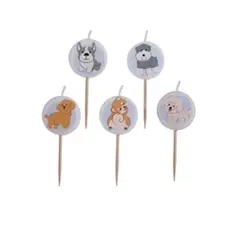 GENERICO - Set de velas de cachorros 3x7cm