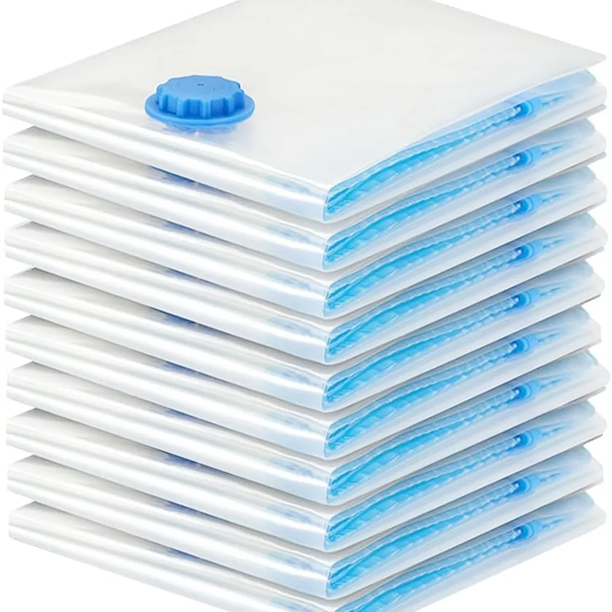 KUANGYE - Pack X10 Bolsas Almacenamiento Al Vacío 50x40cm Para Ropa Y Edredón